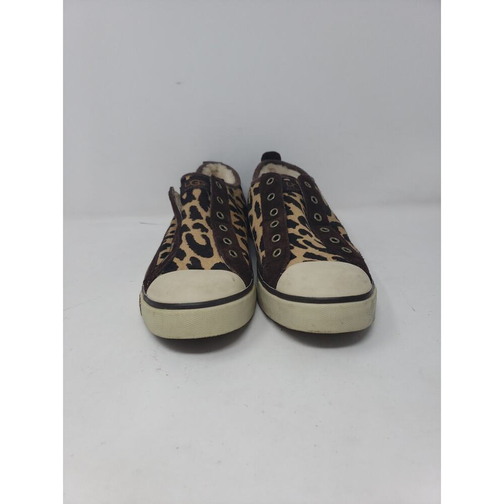 UGG Jass‎ Exotic Slip On Casual Sneakers Leopard Loafers Calf Hair Fur Women 8.5